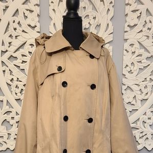 Michael Kors Rain/Trench Coat with Detachable Hood